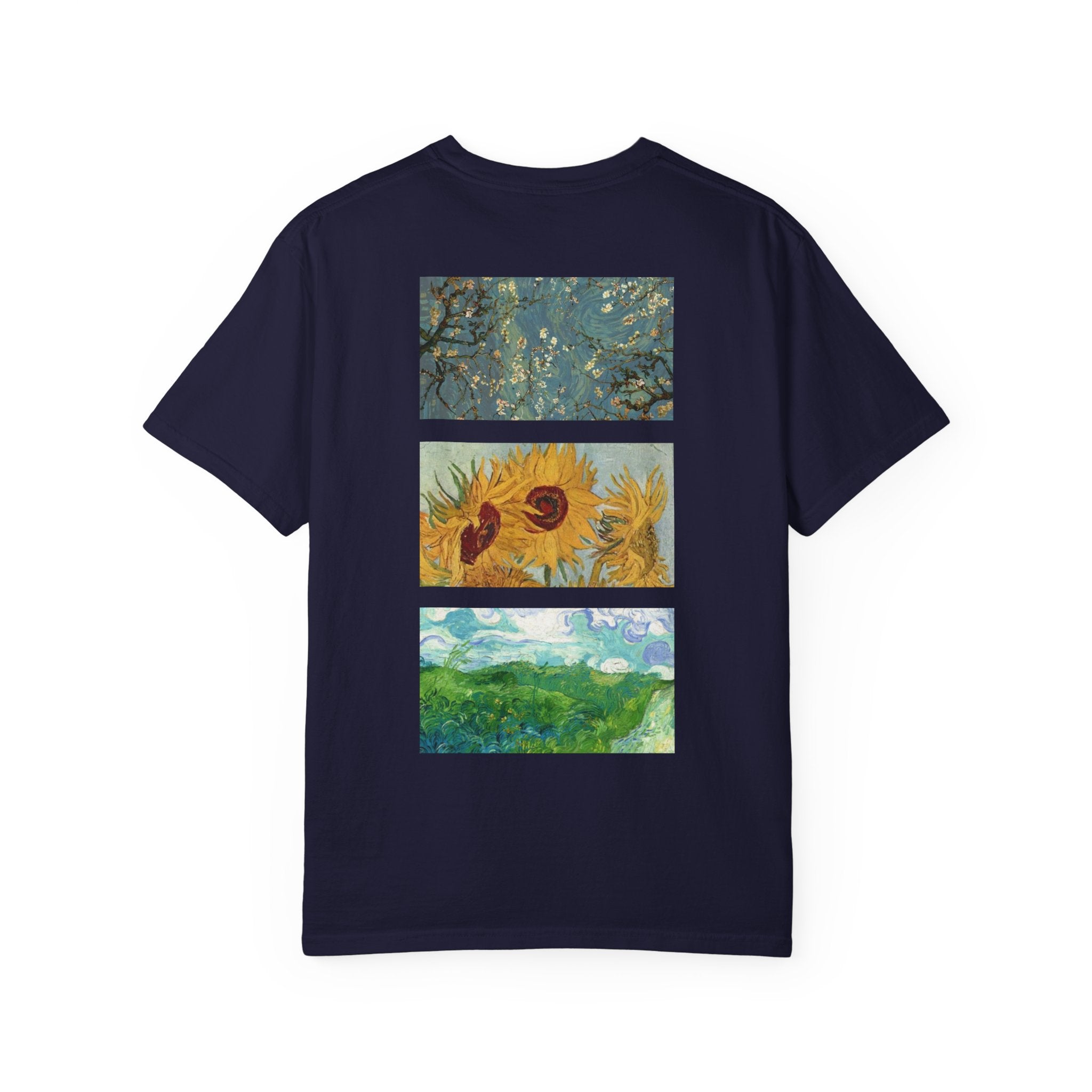 Van Gogh Art Tee — Starry Night & Sunflowers Graphic T-Shirt