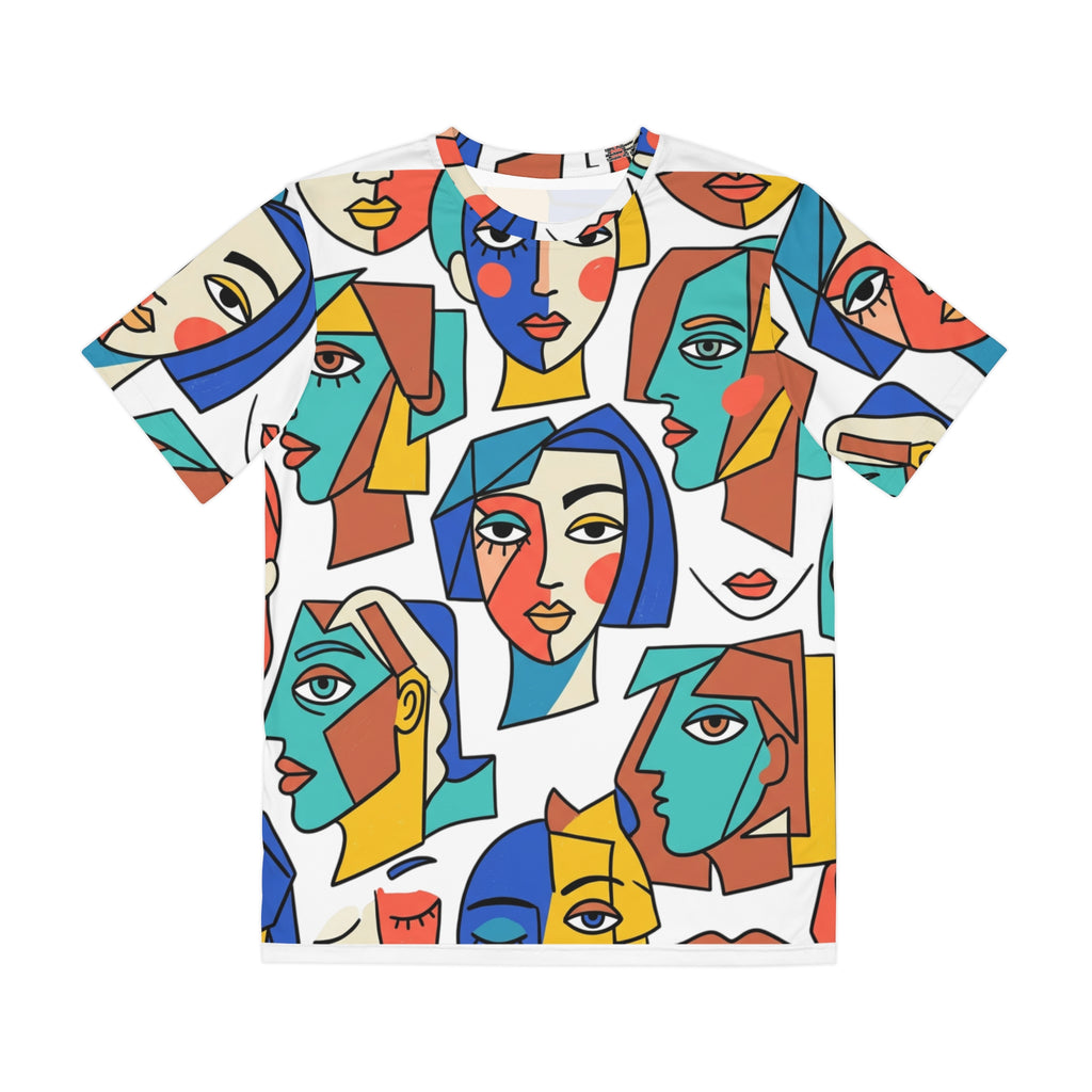 Picasso Abstract Cubist Faces All-Over Print Tee