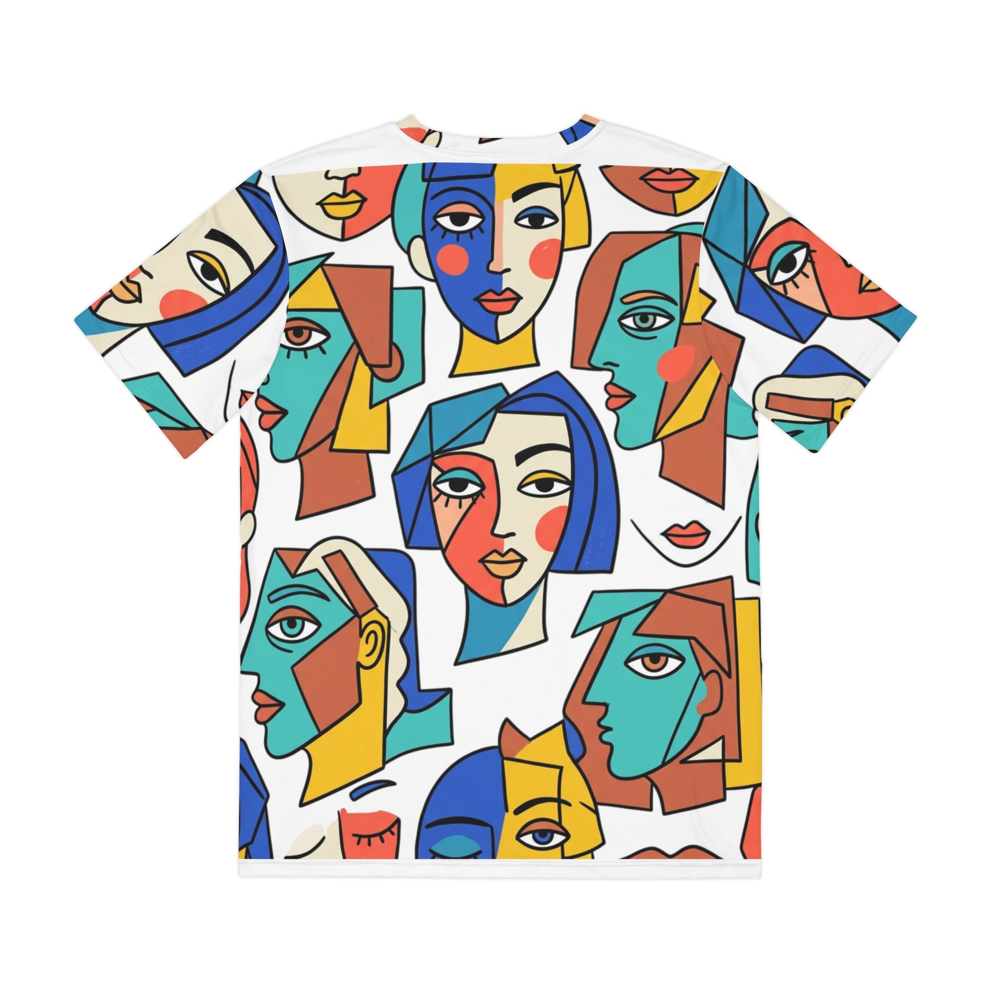 Picasso Abstract Cubist Faces All-Over Print Tee