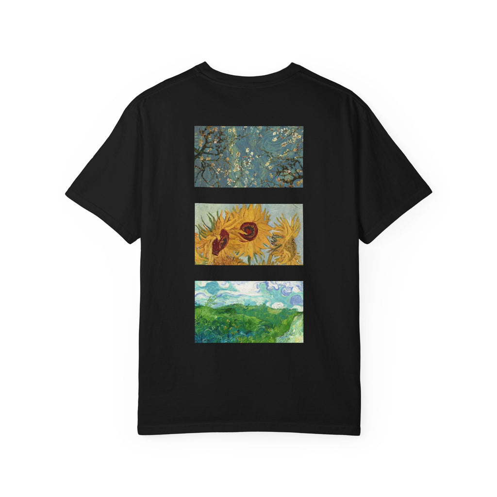 Van Gogh Art Tee — Starry Night & Sunflowers Graphic T-Shirt