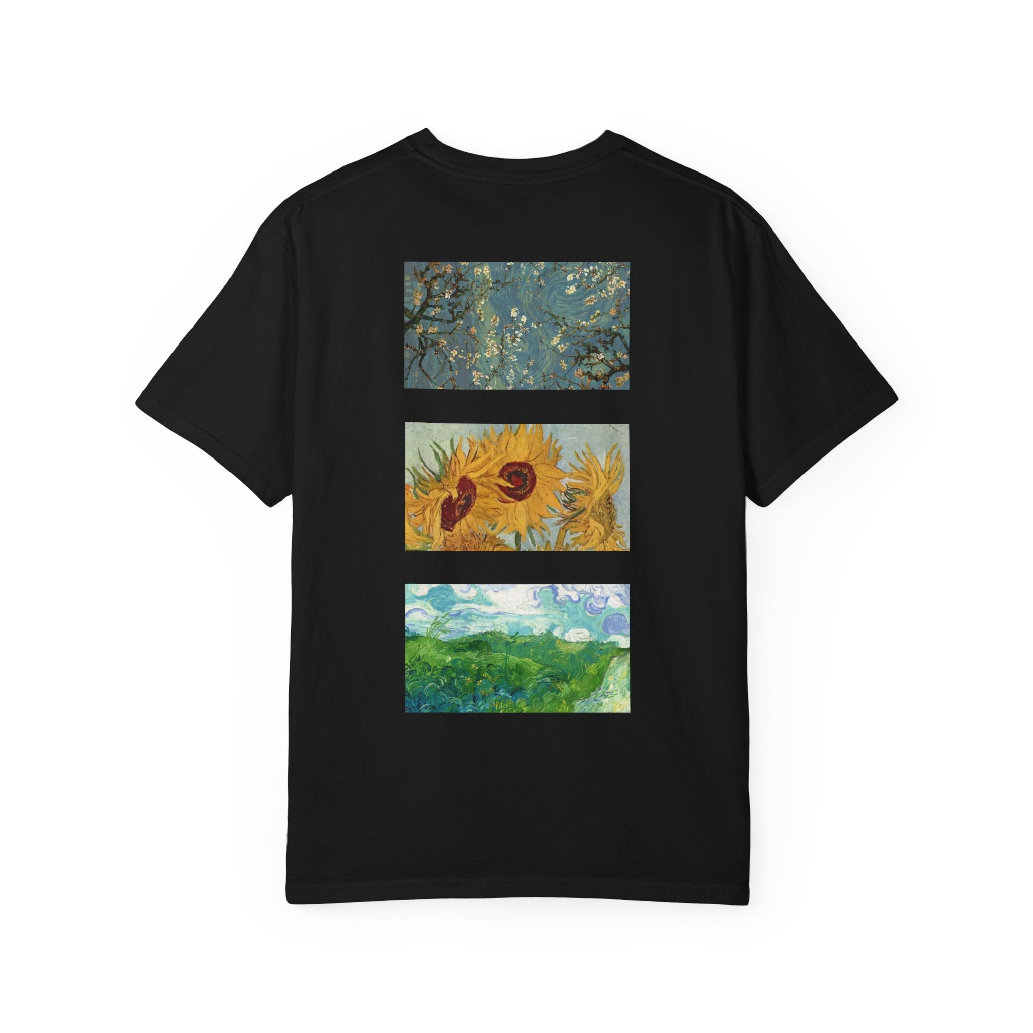 Van Gogh Art Tee — Starry Night & Sunflowers Graphic T-Shirt