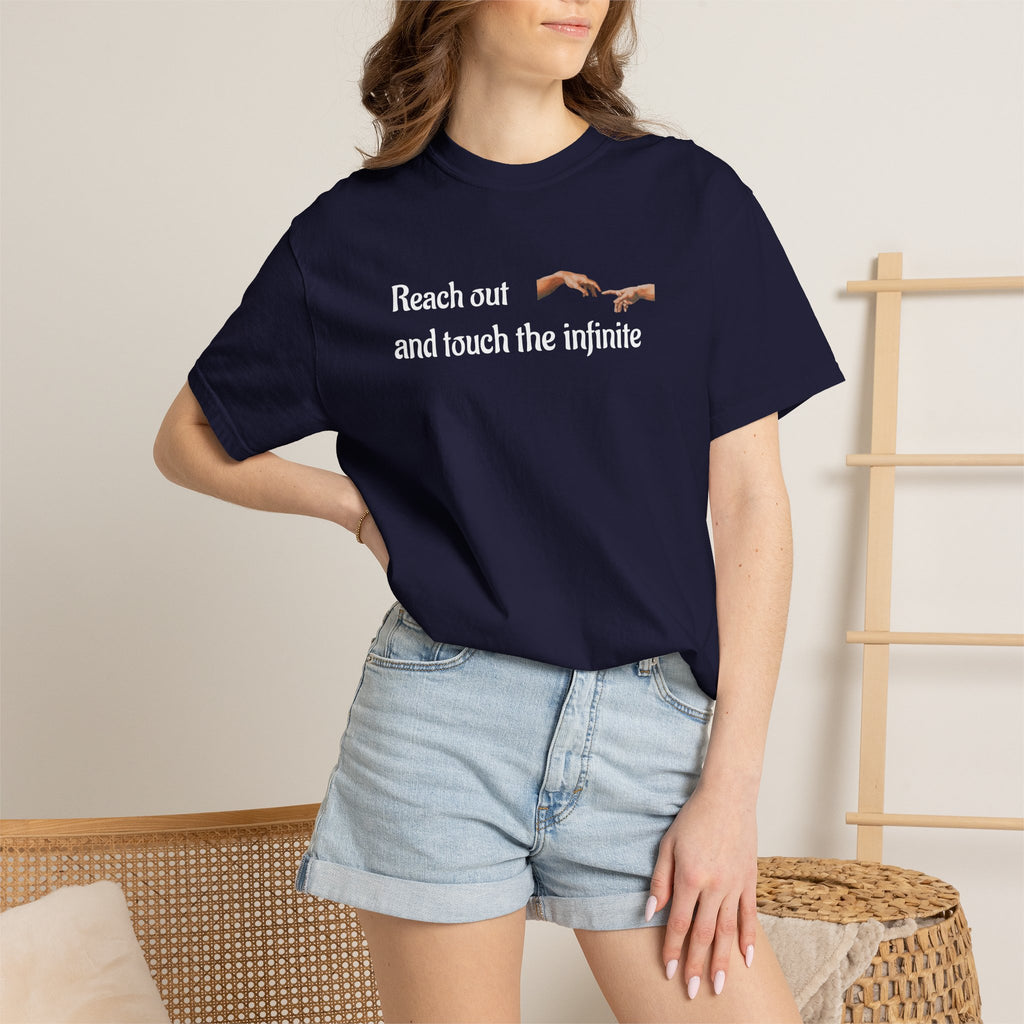 Reach Out and Touch the Infinite T-Shirt — Inspirational Hands Graphic Tee