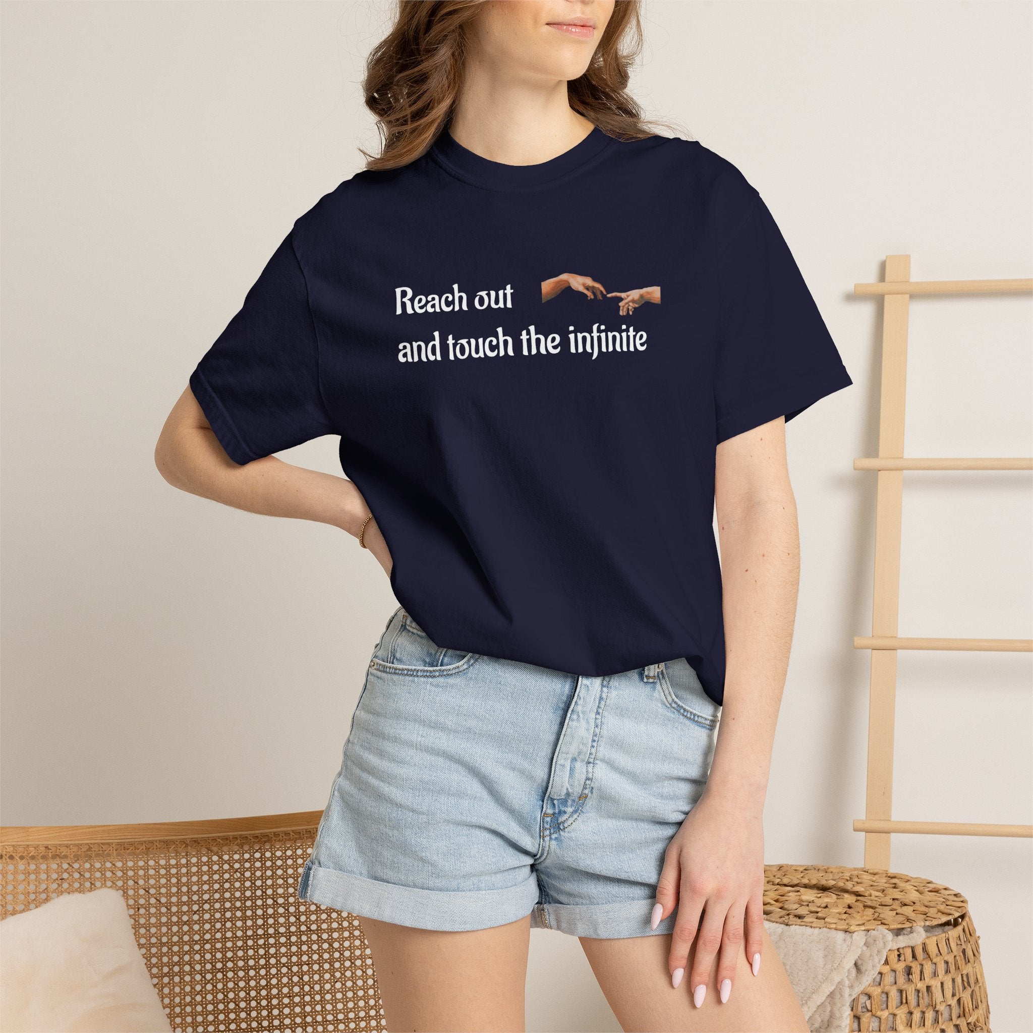 Reach Out and Touch the Infinite T-Shirt — Inspirational Hands Graphic Tee