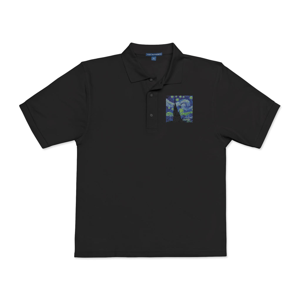 Embroidered Starry Night Tree Polo