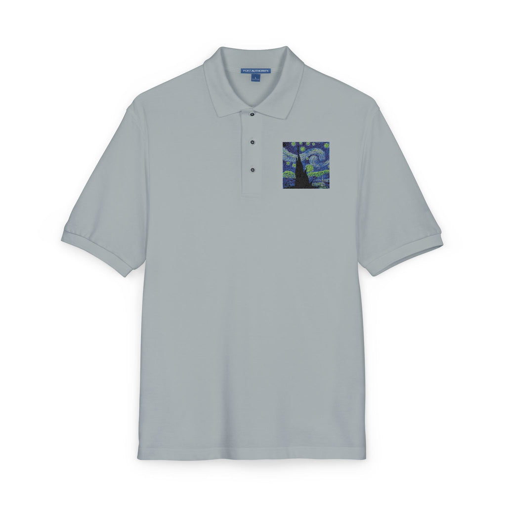 Embroidered Starry Night Tree Polo